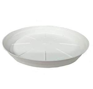 6 Inch White Plastic Plate - to keep under the Pot