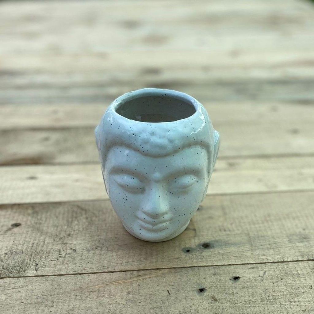 4 X 5 Inch White Elegant Buddha Designer Ceramic Pot