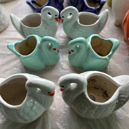 Buy 5 Inch Cute Duck Designer Ceramic Pot (any colour) Online | Urvann.com