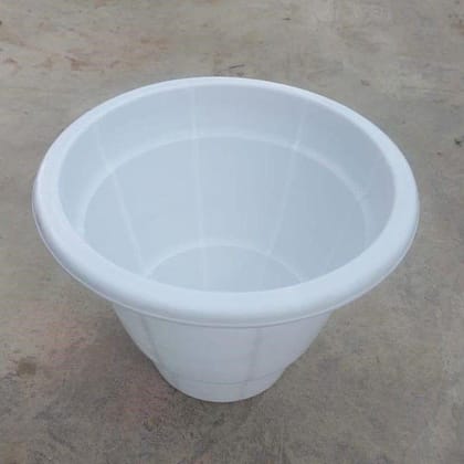 Buy 10 Inch White Designer Plastic Pot Online | Urvann.com