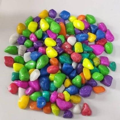 Buy Decorative Small Polished Mix Coloured Pebbles - 1 Kg Online | Urvann.com