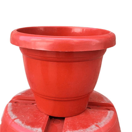 Buy 8 Inch Red Elegant Green Plain Plastic Planter Online | Urvann.com