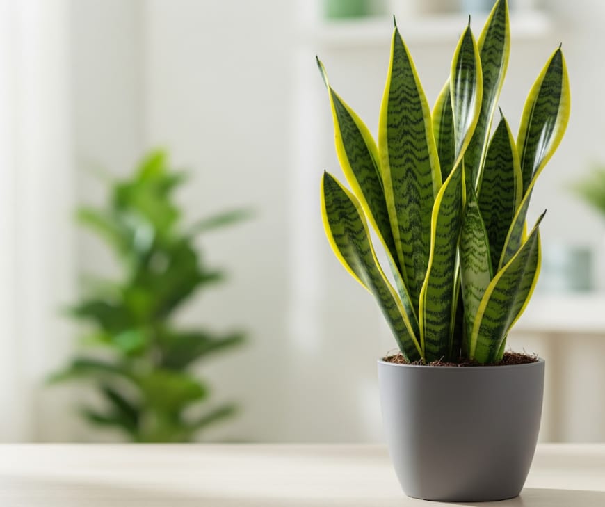 Snake Plant.png Snake Plant (सांप का पौधा) – Resilience & Strength