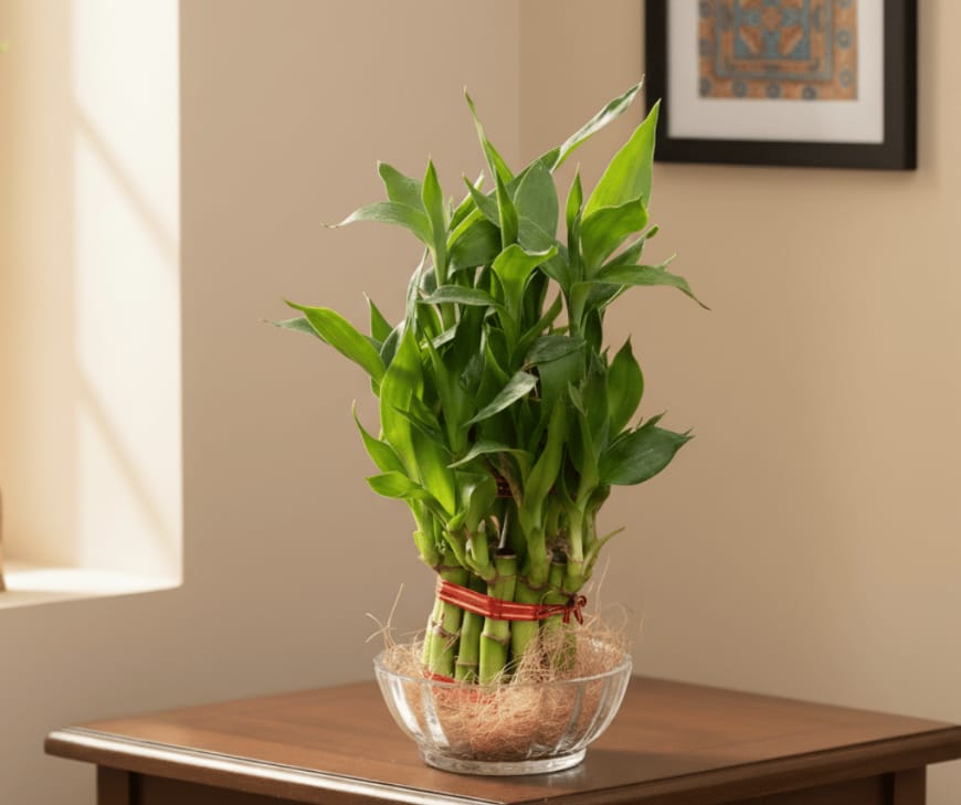 Lucky Bamboo.png Lucky Bamboo (भाग्यशाली बांस का पौधा) — Good Luck & Growth