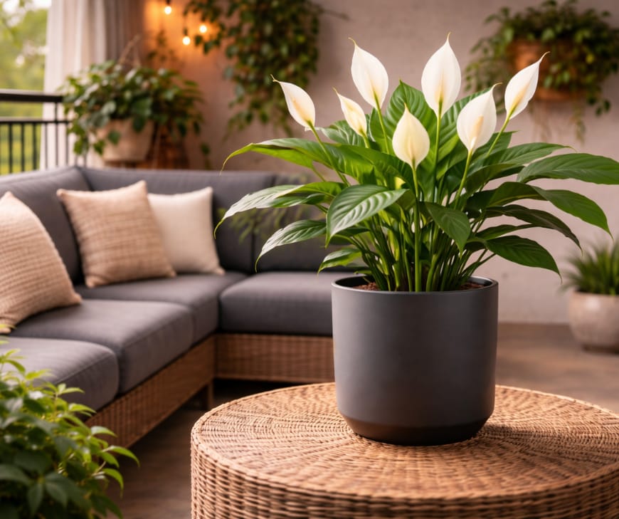 Best for an elegant balcony or indoor greenery in brighter interiors