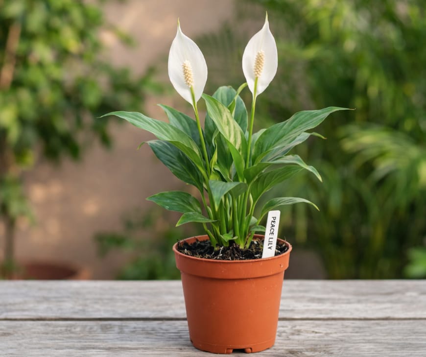 Peace Lily (शांति लिली) Peace Lily is the one plant that tells you when it is thirsty.