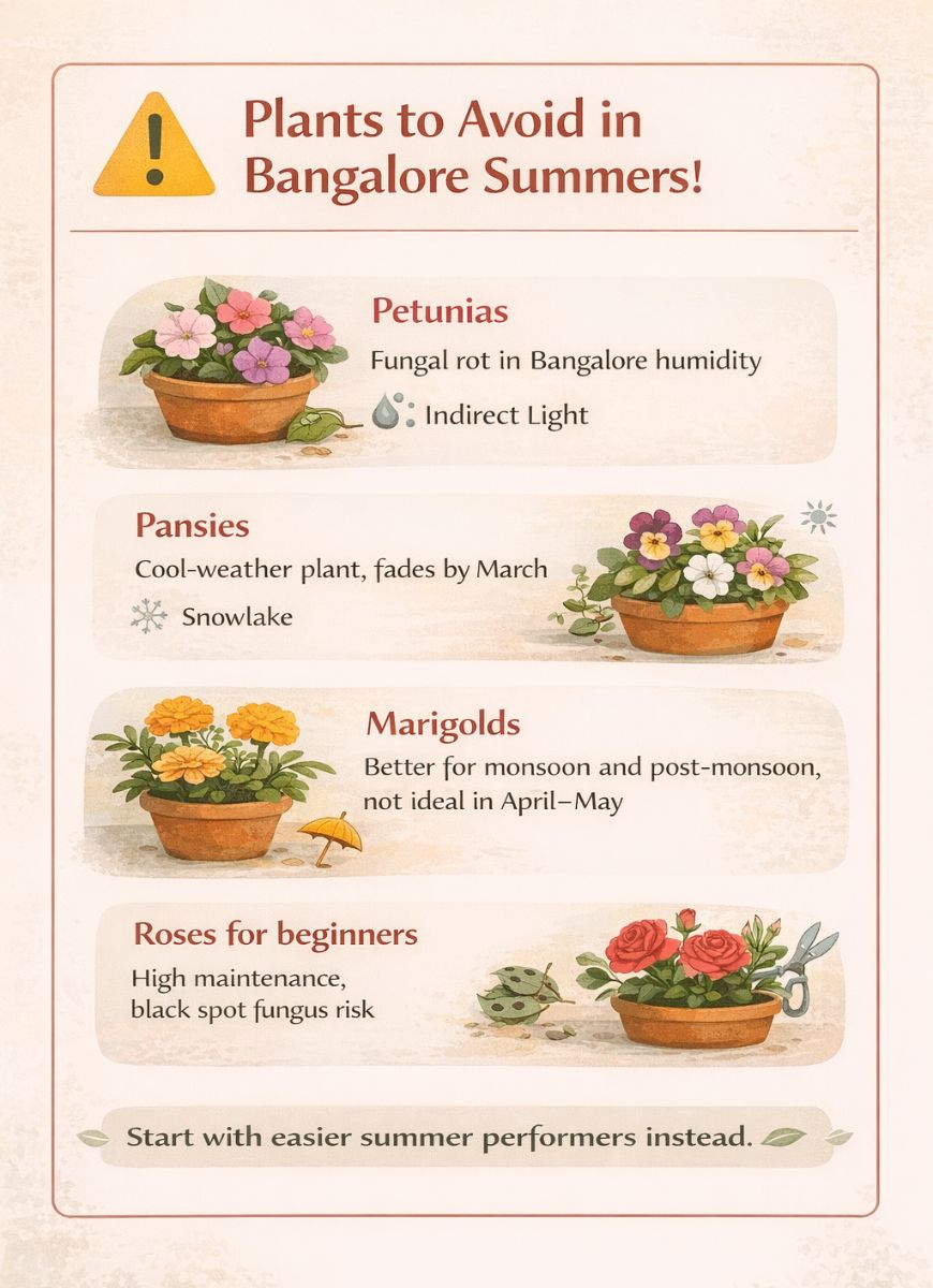 Plants to Avoid in Bangalore Summers