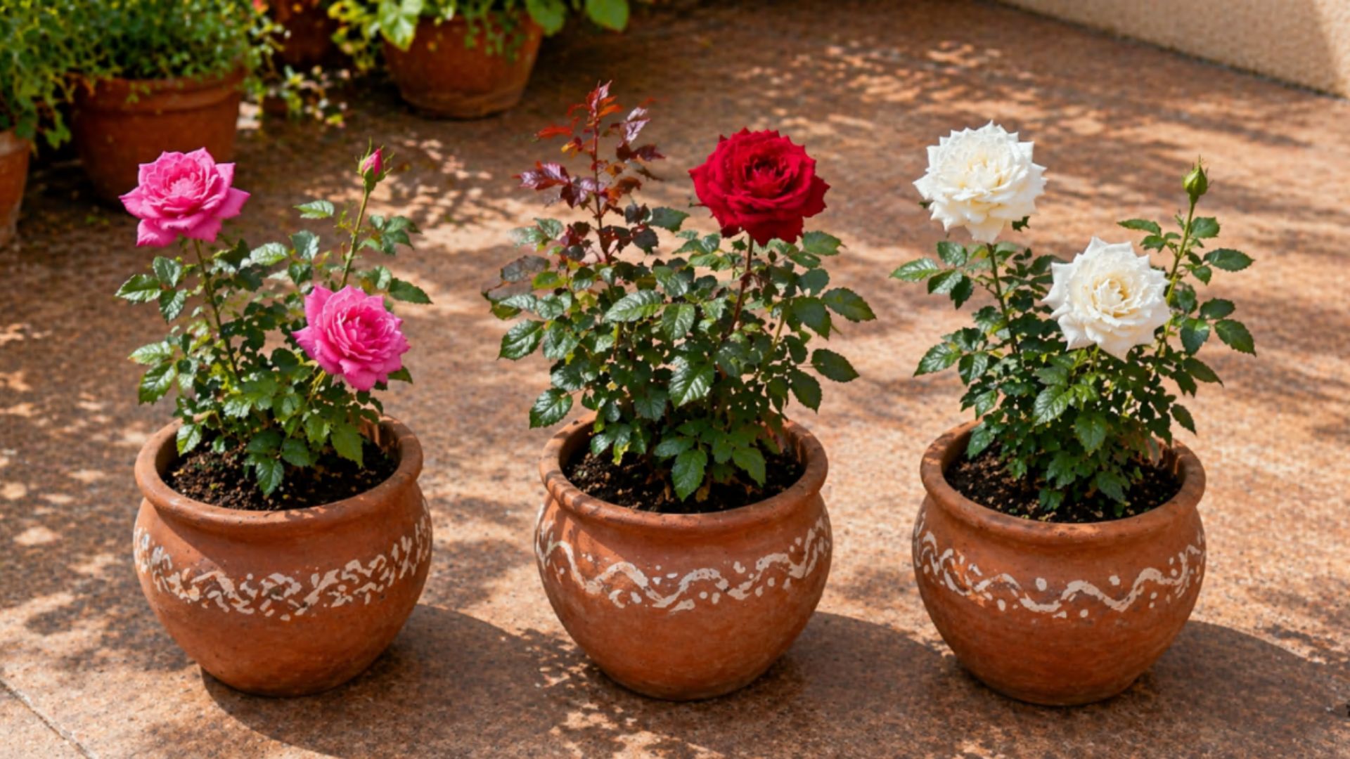 Different Colors of Celestial Large Roses