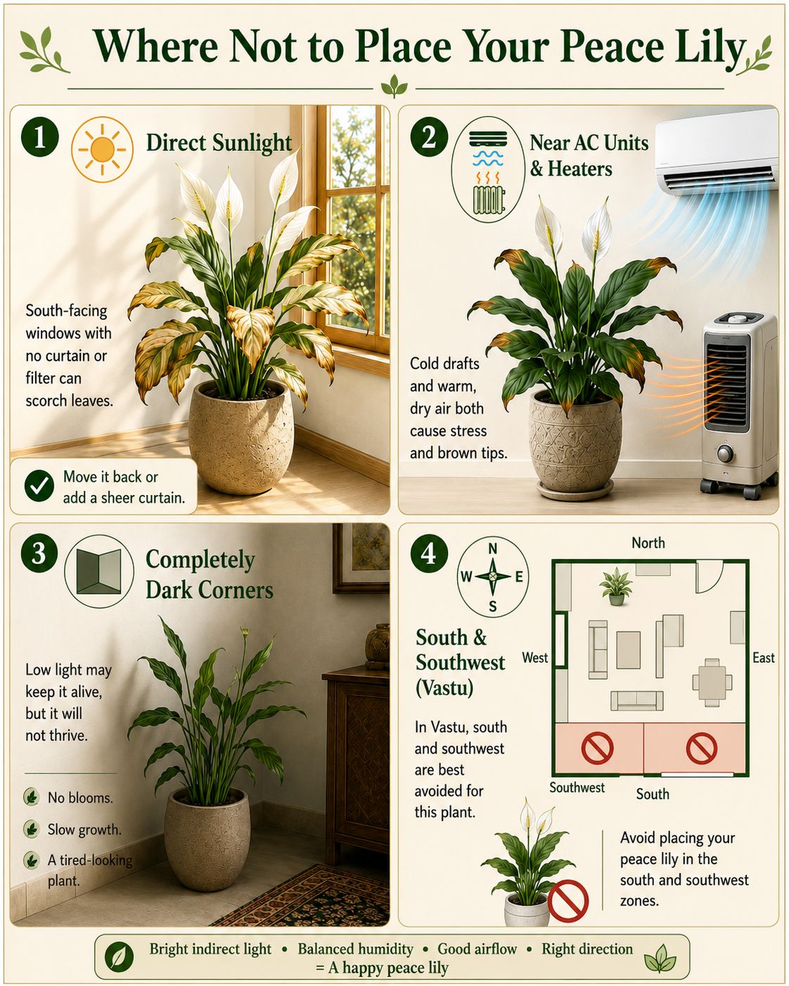 Where Not to Place Your Peace Lily