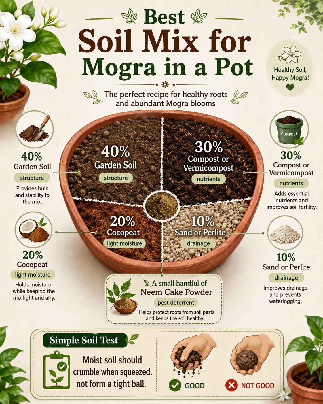 Best Soil Mix for Mogra in a Pot