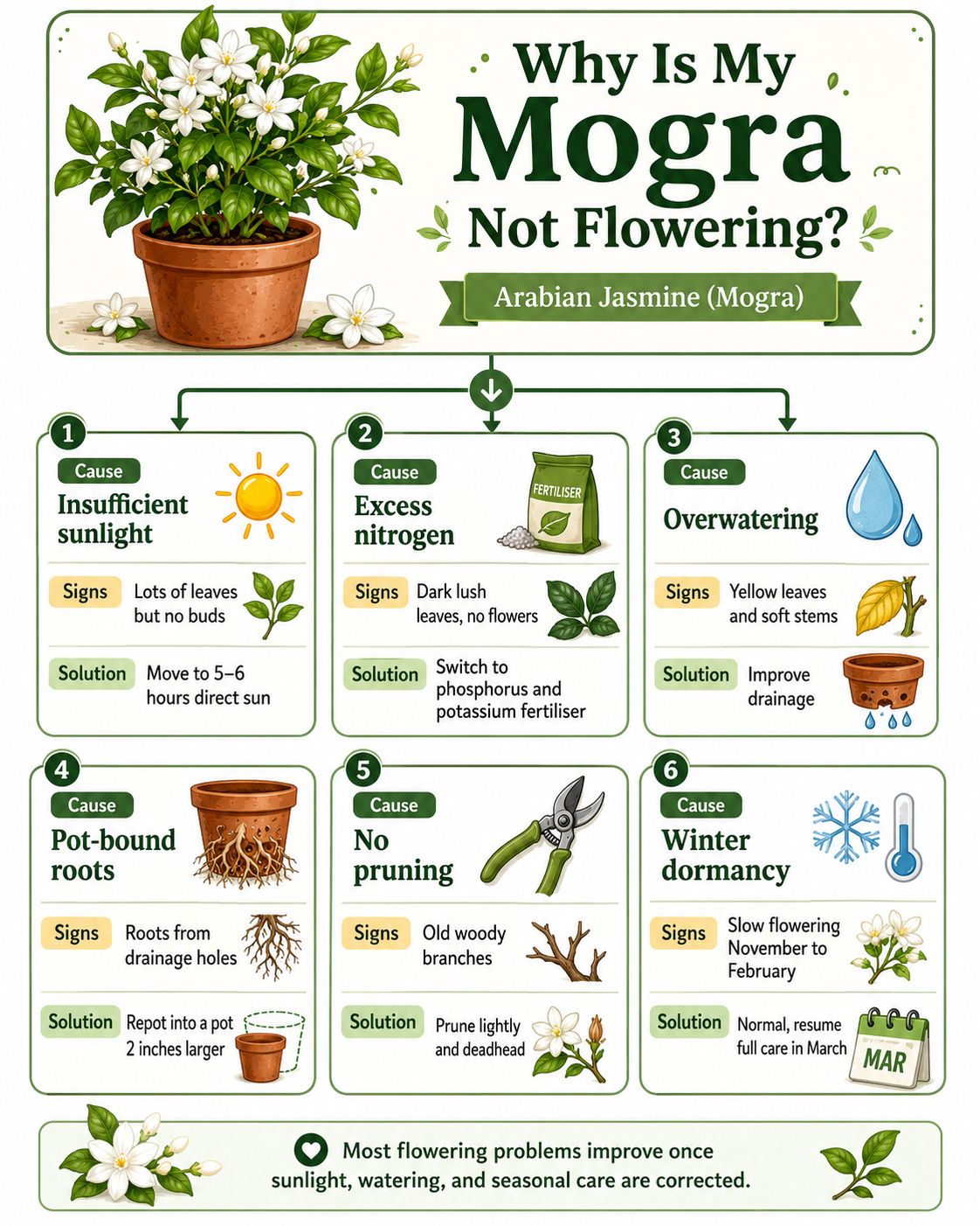 Why is My Mogra Not Flowering?