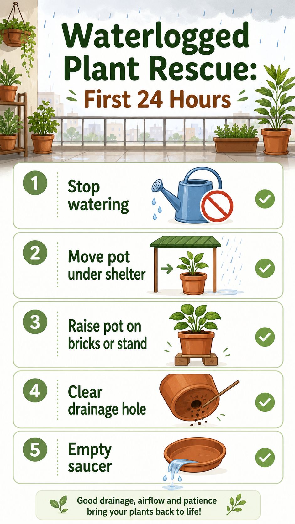 Waterlogged Plant Rescue Emergency Rescue: What to Do in the Next 24 Hours