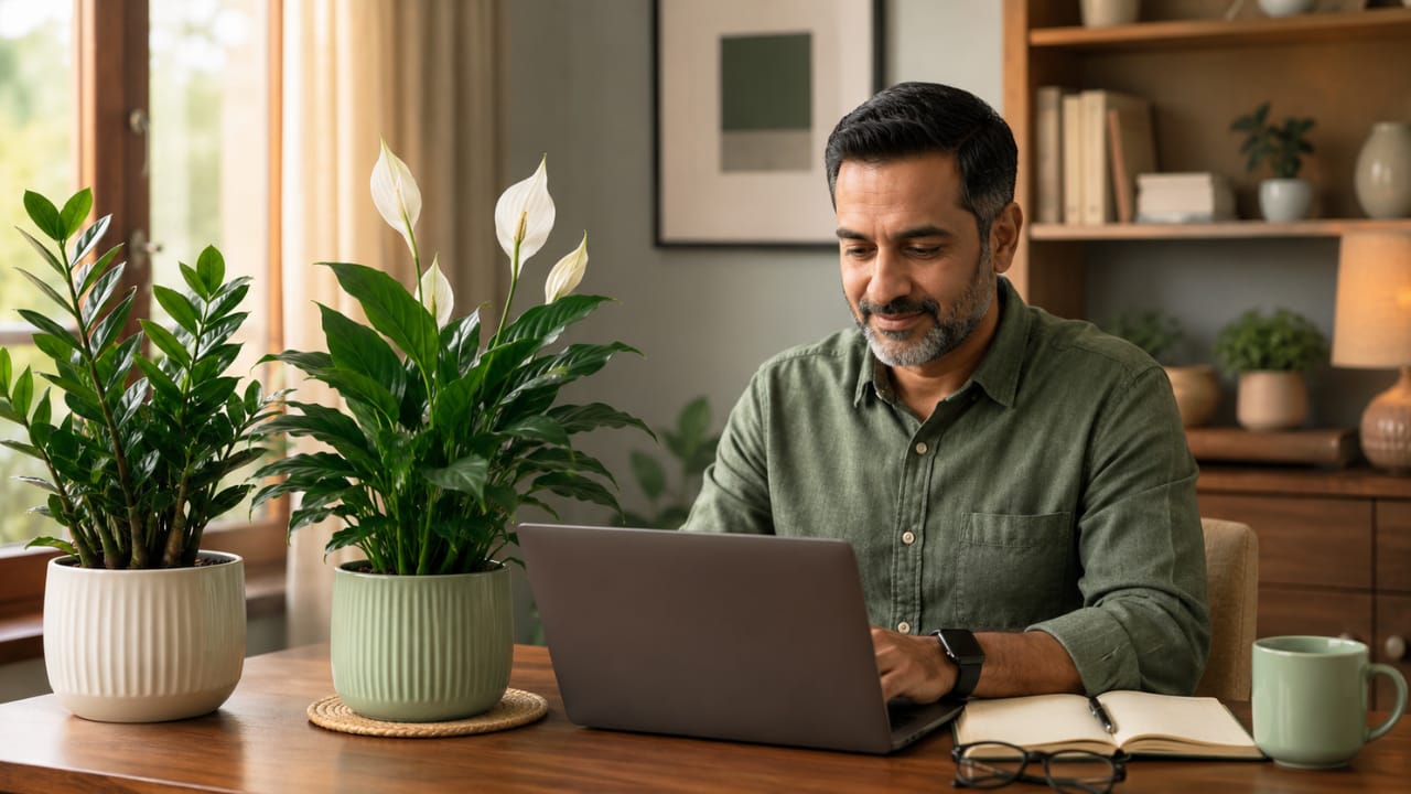 For the Dad with an Office Desk: ZZ Plant or Peace Lily