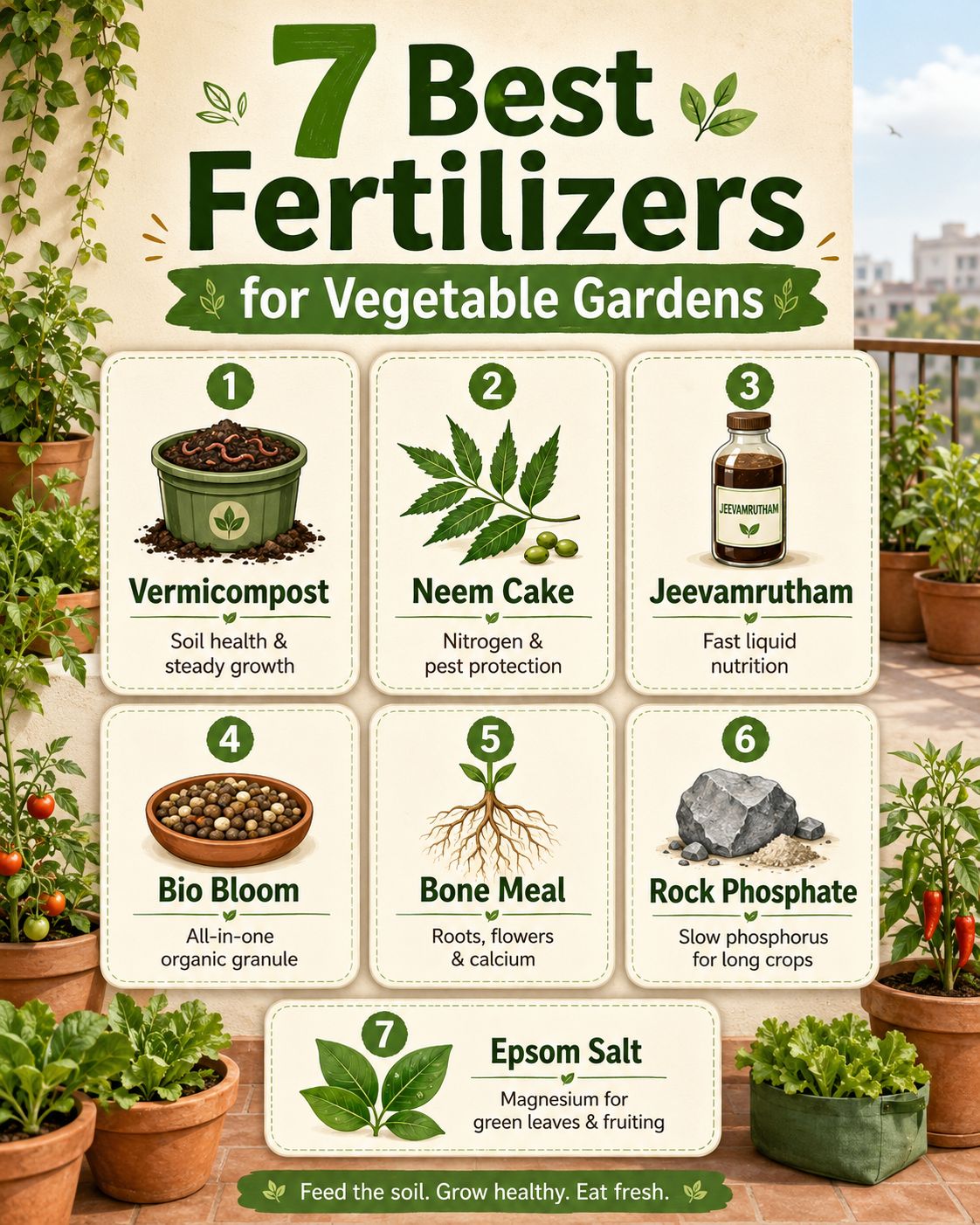 7 Best Fertilizers for Your Vegetable Garden