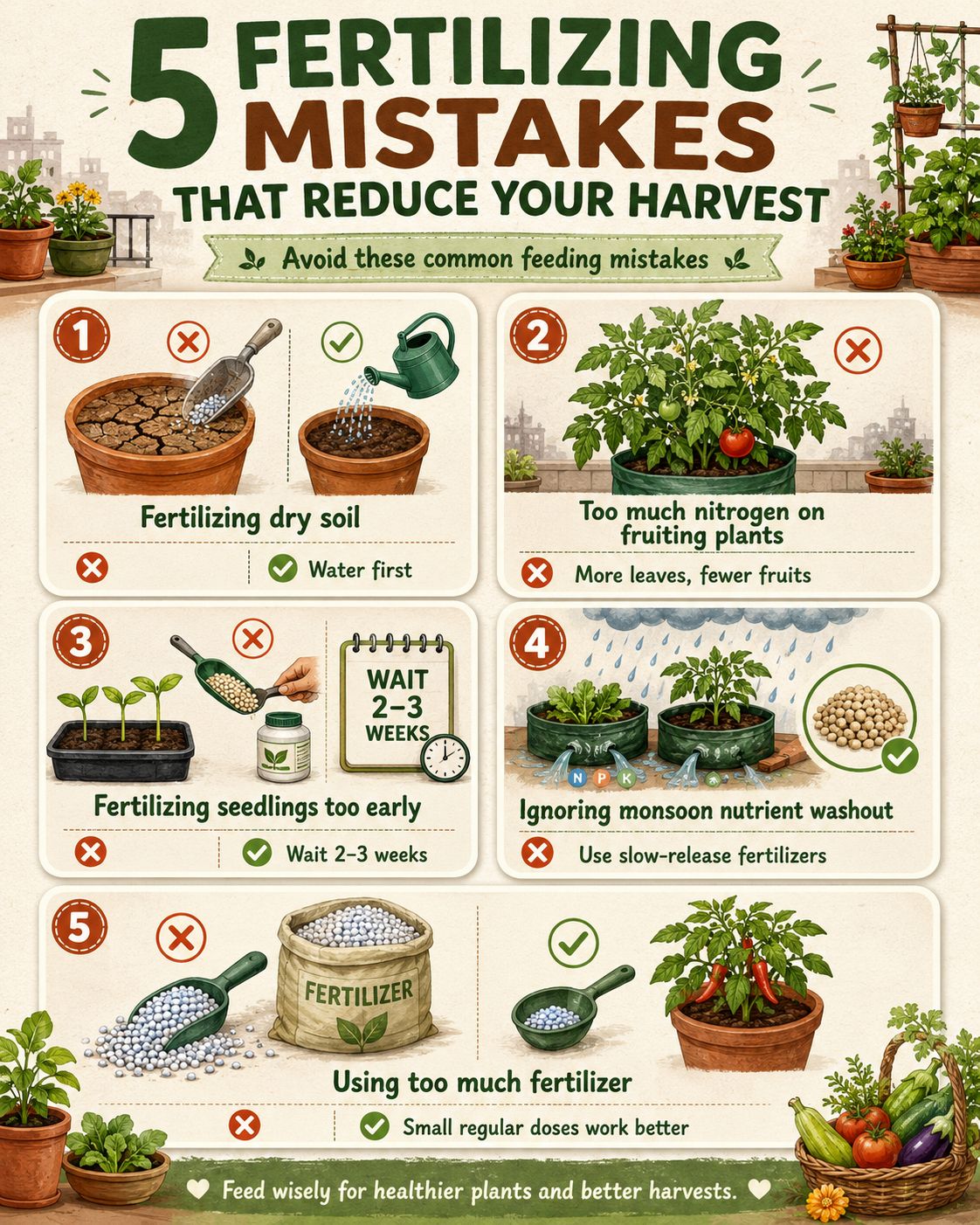 Common Fertilizing Mistakes That Affect Your Harvest
