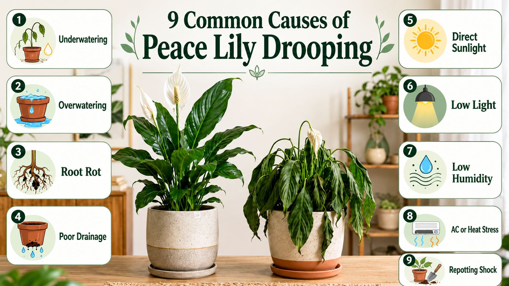 9 Common Causes of Peace Lily Drooping and How to Fix Them