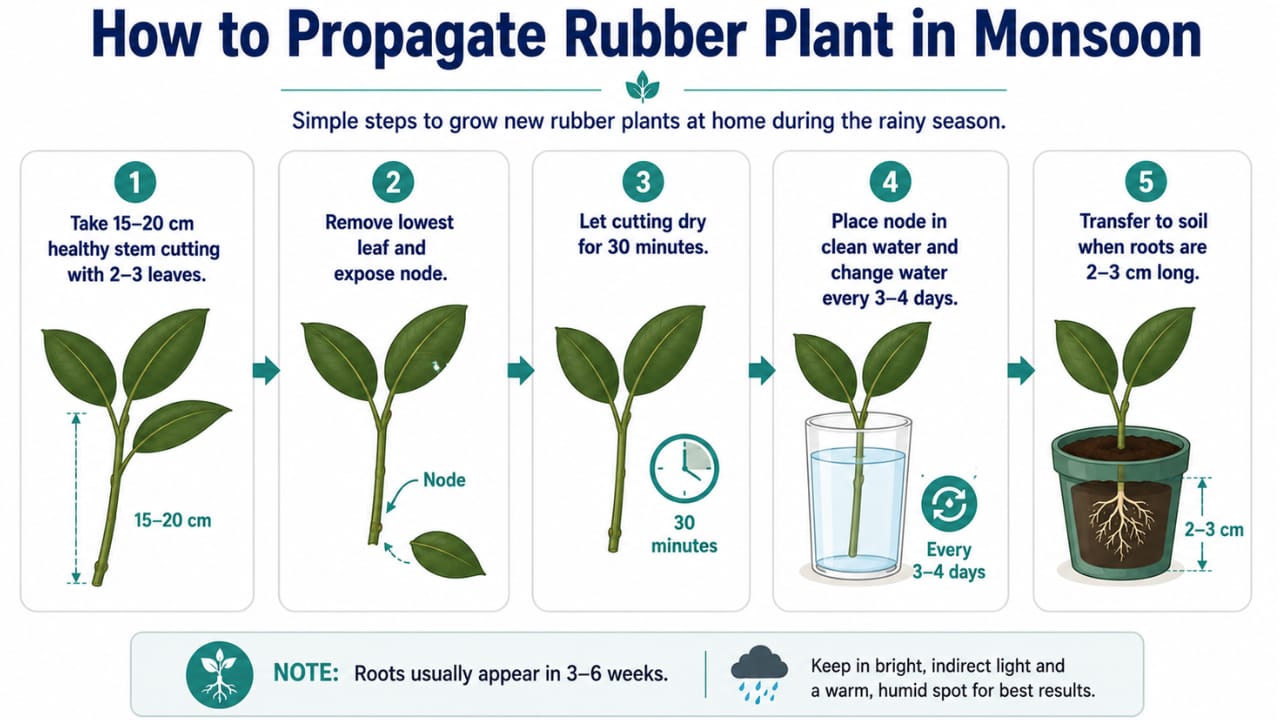 How to Propagate Rubber Plant in Monsoon Propagating Your Rubber Plant During Monsoon