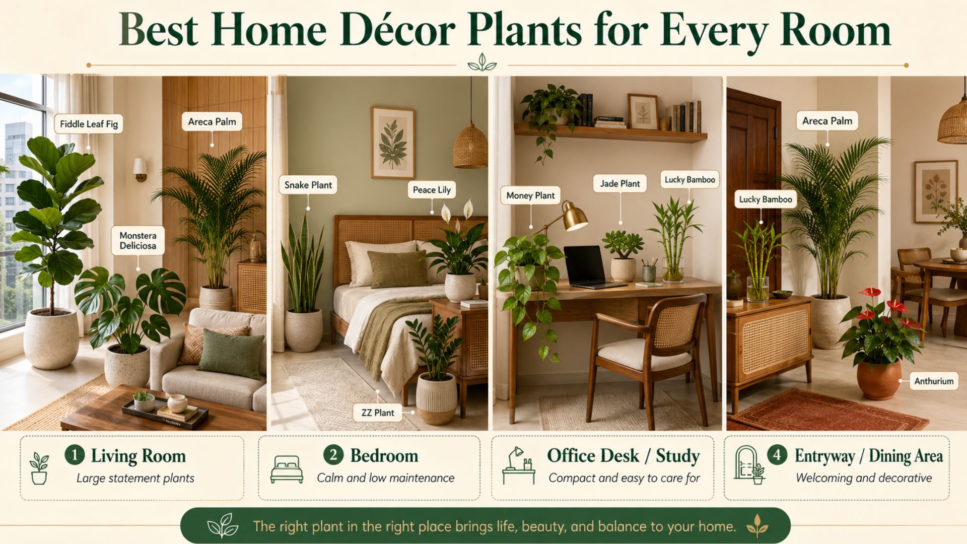 Best Home Decor Plants for Every Room