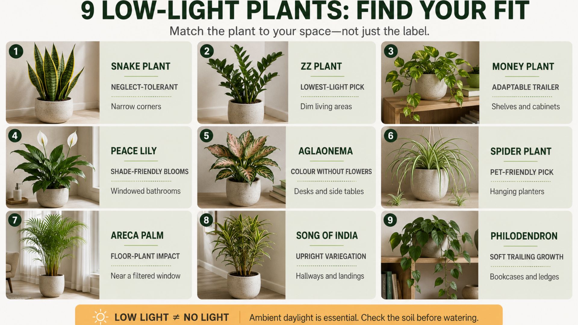 List of Indoor Plants for Bangalore Homes With Little Natural Light
