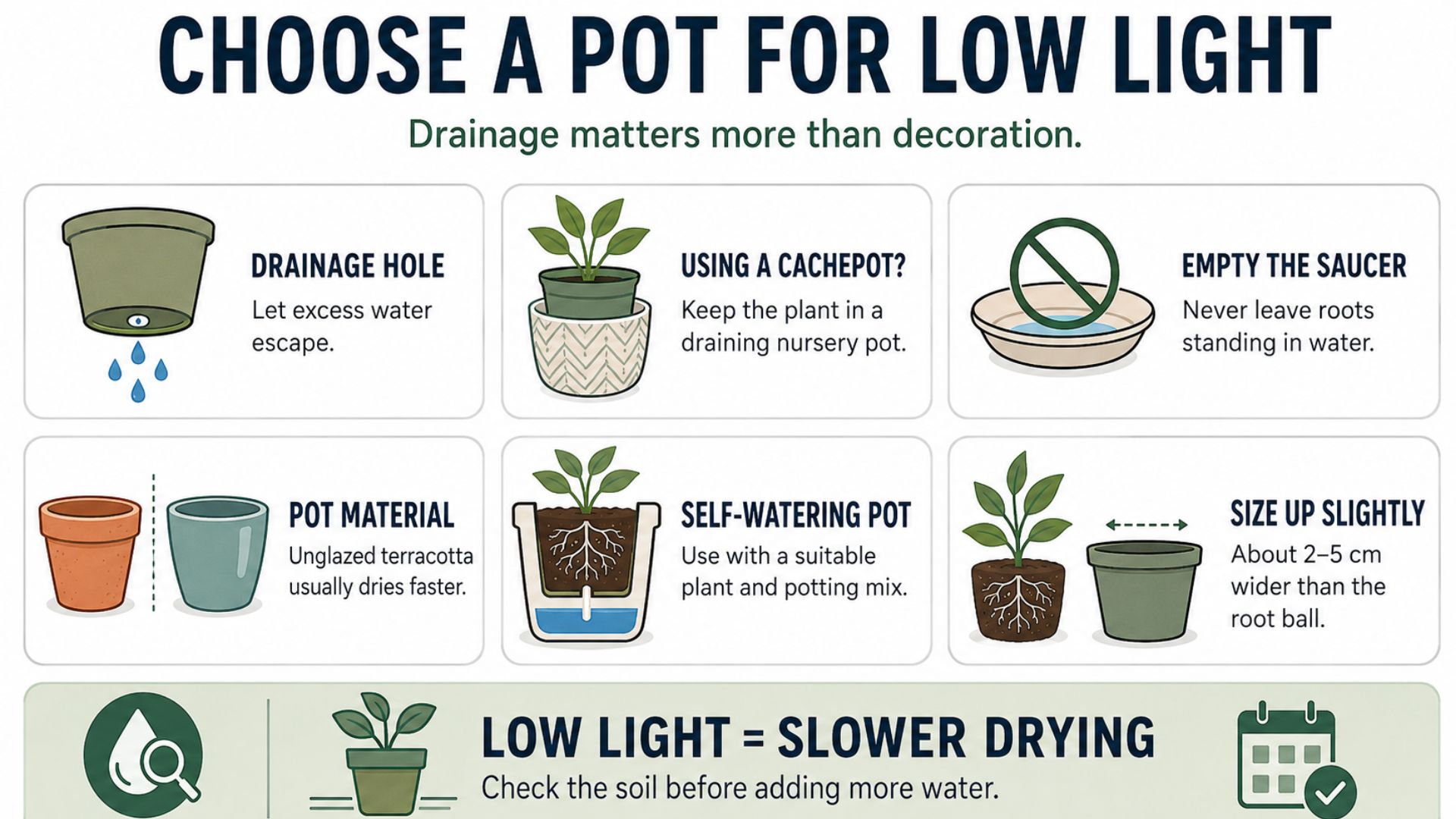 How To Choose the Right Pot for Low-Light Indoor Plants