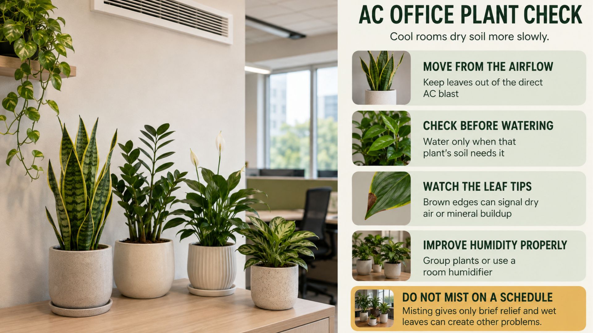 Can Office Plants Survive in Air-Conditioned Rooms?