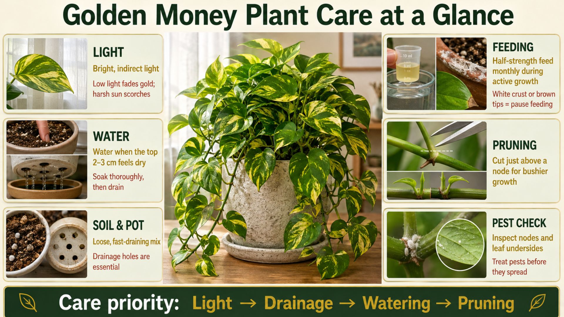 How to Care for a Golden Money Plant