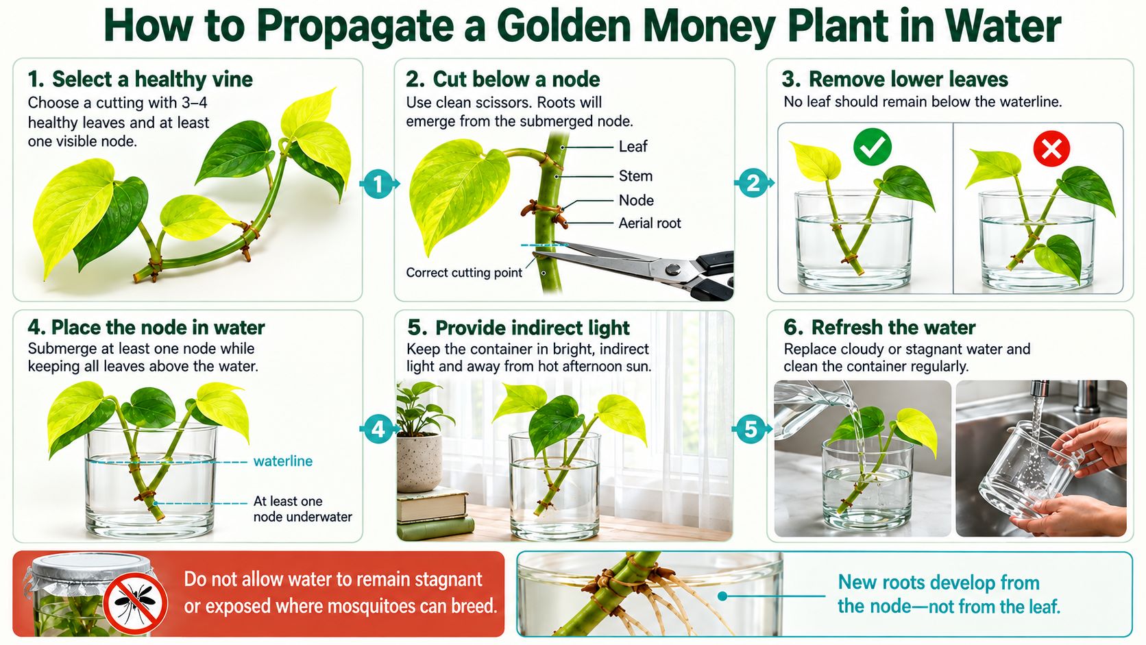 How to Grow Golden Money Plant in Water