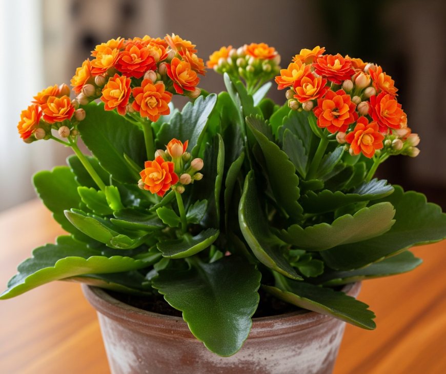Succulent-type plant with colourful flowers that last for weeks.