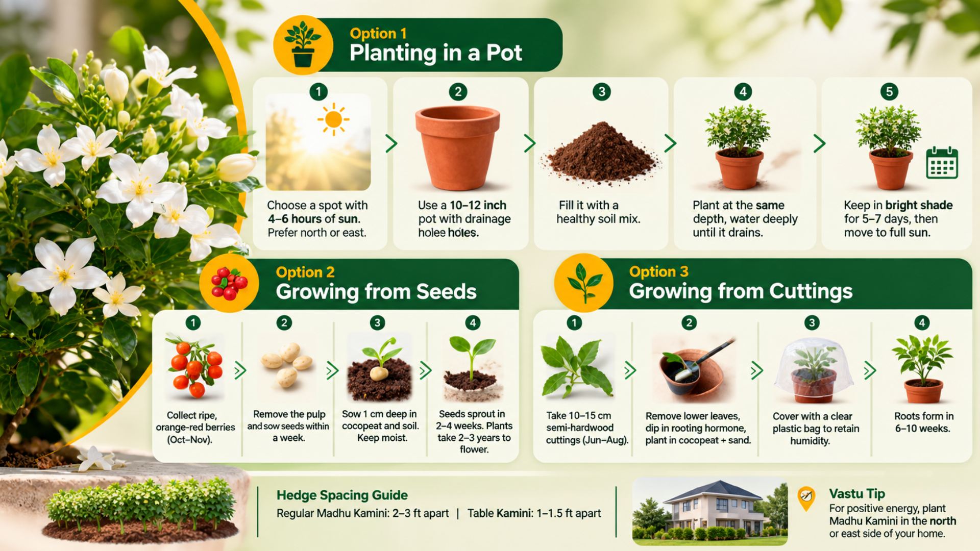 How you can plant and grow a Madhu Kamini plant 