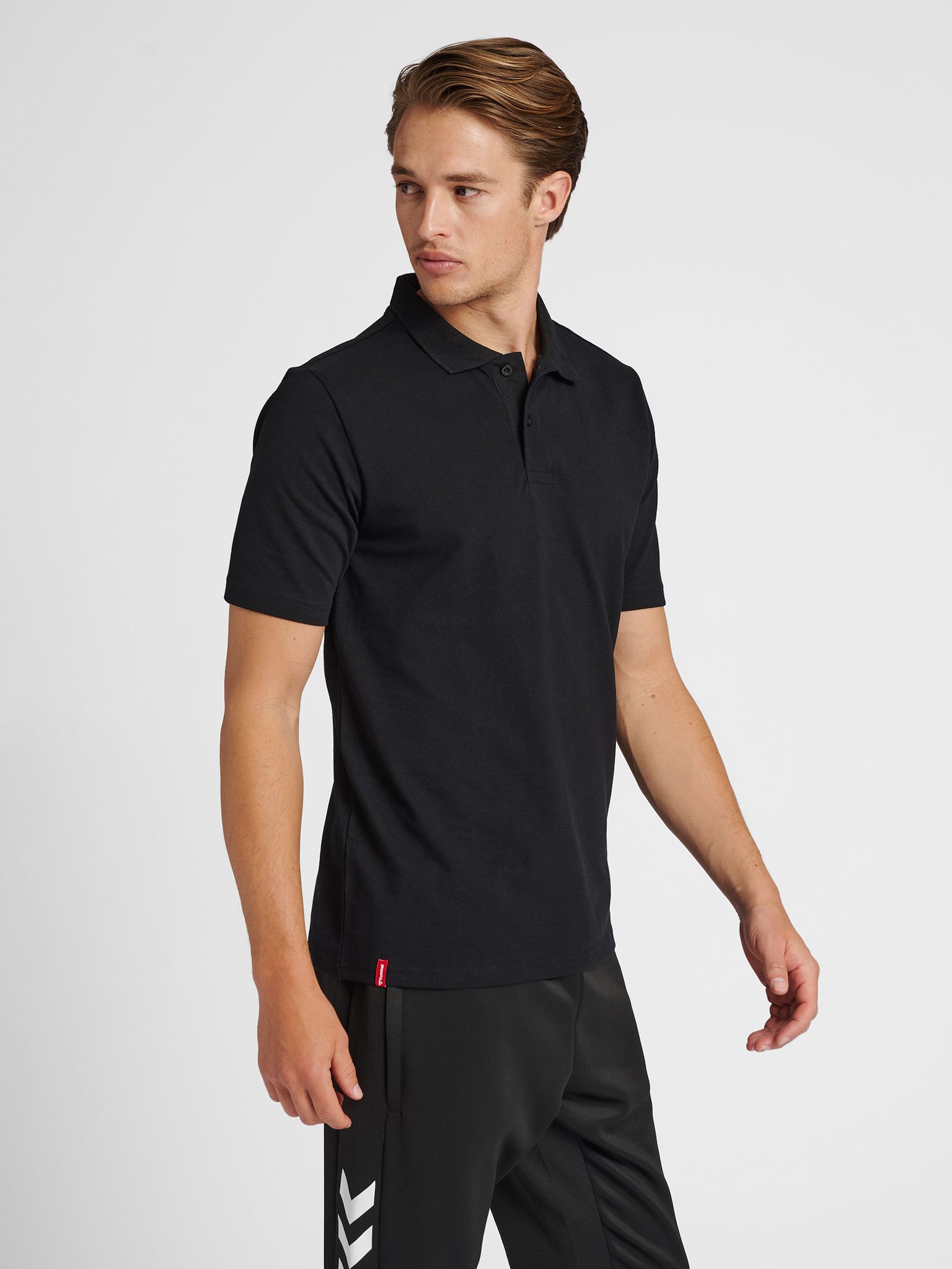 hmlRED STRETCH POLO