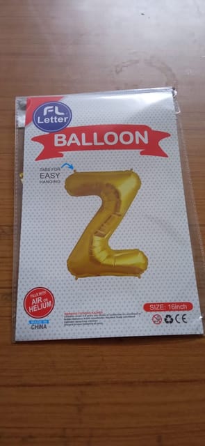 foil letter balloon (Z) golden