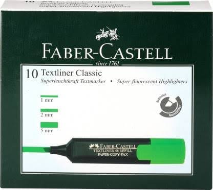 Faber castell textliner green set of 10