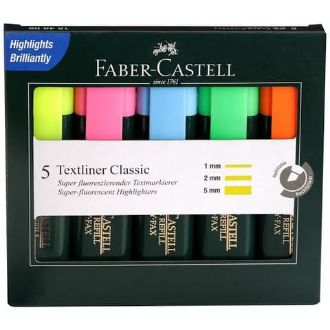 Fabercastell highlighter set of 5 colors