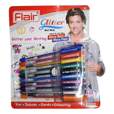 Flair Glitter pen set of 10