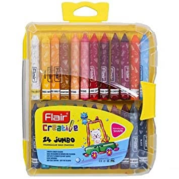 Flair Jumbo Wax Crayons 24 shades