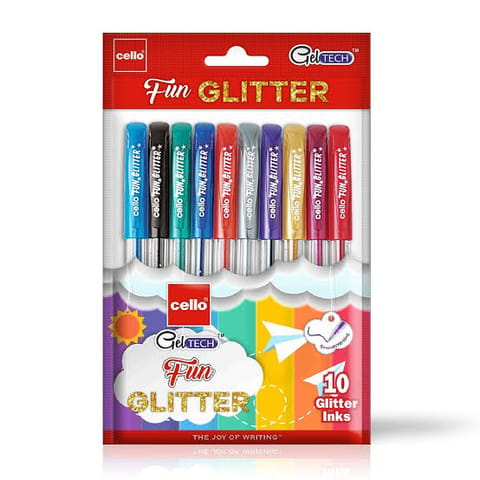 Cello Fun Glitter pen 10 shades