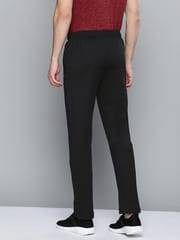 Alcis Men Black Solid Slim-Fit Mid Rise Track Pants