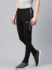 Alcis  Men Black Solid Stretchable Track Pants