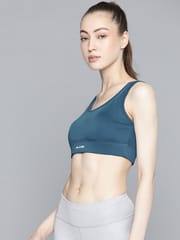 Alcis Teal Blue Workout Bra Full Coverage Lightly Padded