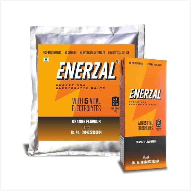 Enerzal Energy Drink Powder Orange 1kg with Enerzal Orange TP 200 ml Free