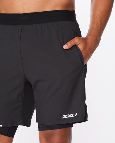 2XU Men's Aero 2-in-1 7Inch Shorts - Quick-Dry