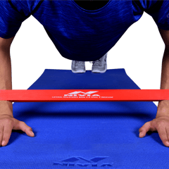 NIVIA Resistance Exercise Band - Pack of 2 - Black & Red - Super strong & Medium Resistance
