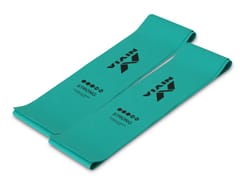 NIVIA Resistance Exercise Band Pack of 2 - Green & Red - Strong and Medium Resistance
