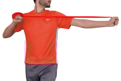 NIVIA Resistance Exercise Band Pack of 2 - Green & Red - Strong and Medium Resistance