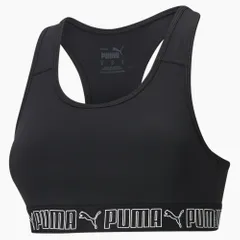 PUMA Mid Impact Elastic Padded Women's Training Bra - Black - Quick-Dry