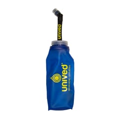 Unived Soft Flask With Straw, Collapsable Hydration Water Bottle, 600ml, Blue