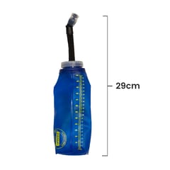 Unived Soft Flask With Straw, Collapsable Hydration Water Bottle, 600ml, Blue