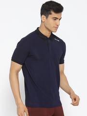 Alcis Men Solid Polo Collar T-shirt - Quick-Dry