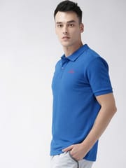 Alcis Men Solid Polo Collar Training T-shirt - Quick-Dry