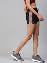Alcis Women Black Solid Slim Fit Regular Shorts - Quick-Dry